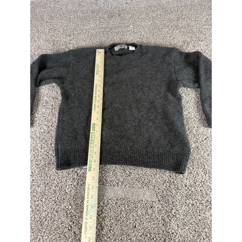 Segreto Mens Charcoal Gray Angora Wool Blend‎ Crewneck Sweater Made in Italy L